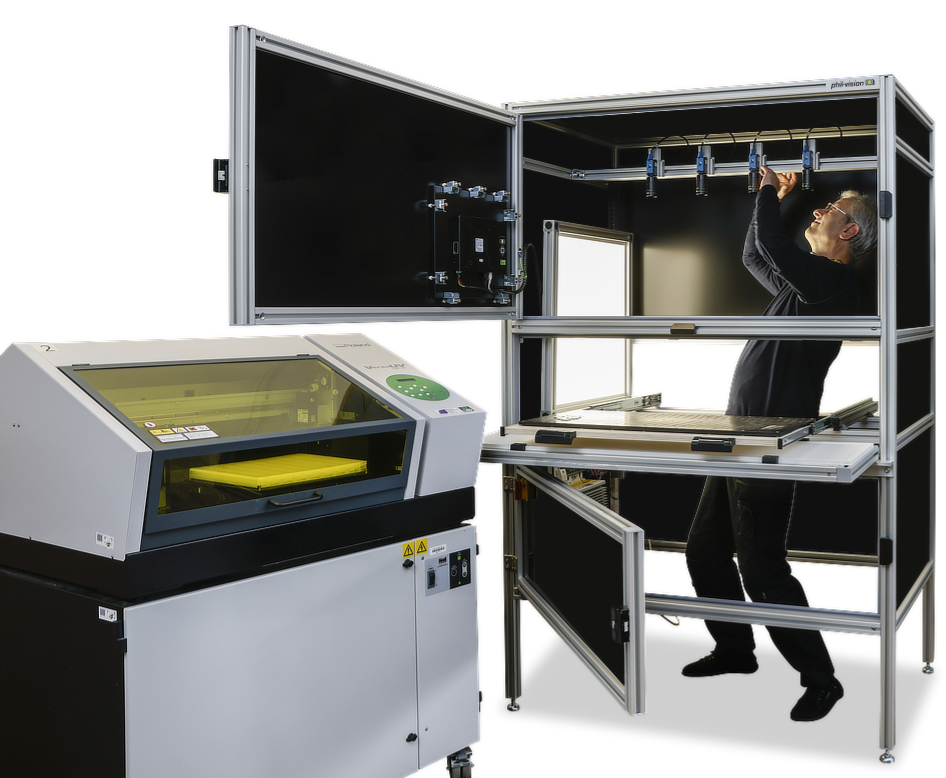 pvPhotobox System zur Münzbedruckung, Montage der Kameras